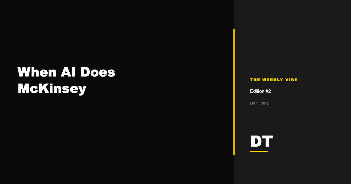 When AI Does McKinsey, What Happens to Consultants?