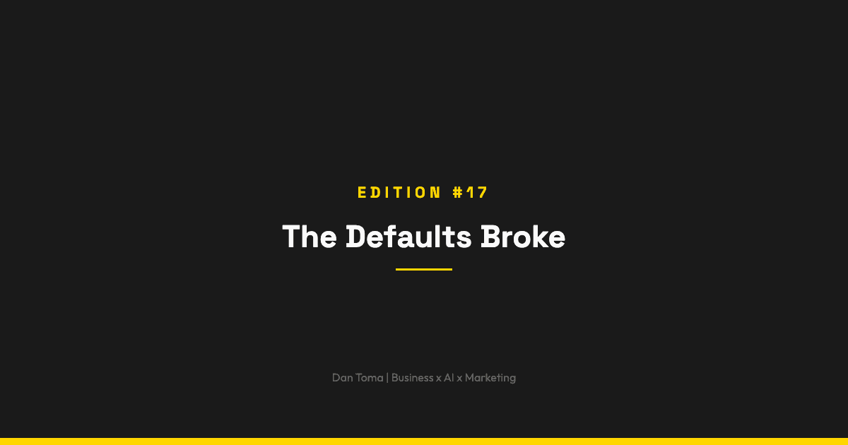 The Weekly Vibe #17: The Defaults Broke