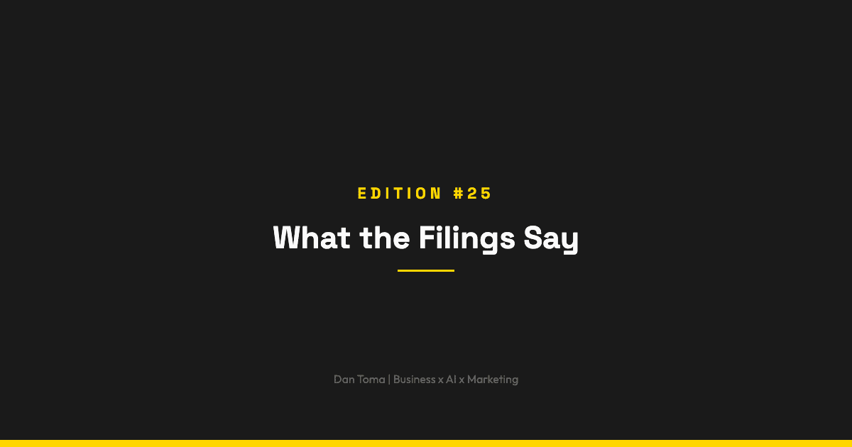 The Weekly Vibe #25: What the Filings Say