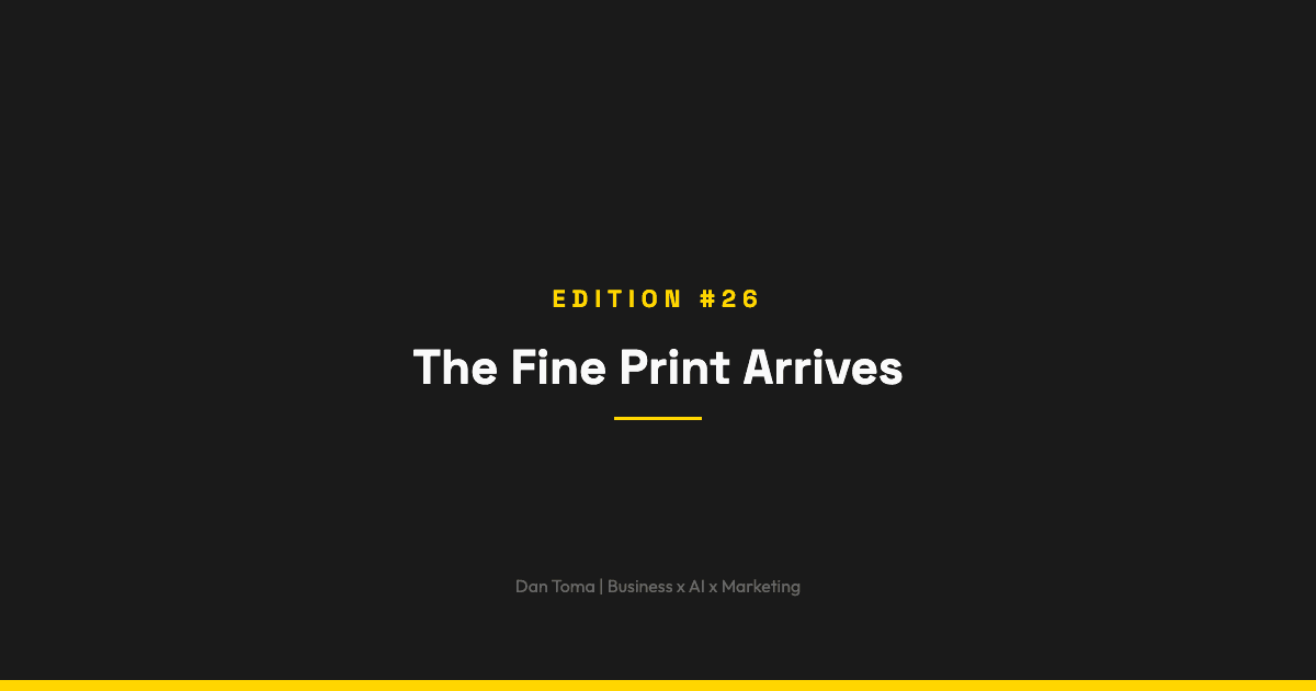 The Weekly Vibe #26: The Fine Print Arrives