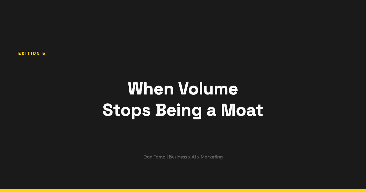 When Volume Stops Being a Moat