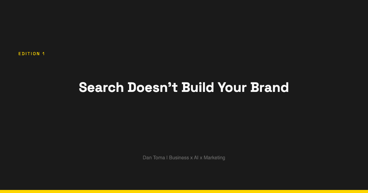 Search Doesn't Build Your Brand. Your Reputation Does.