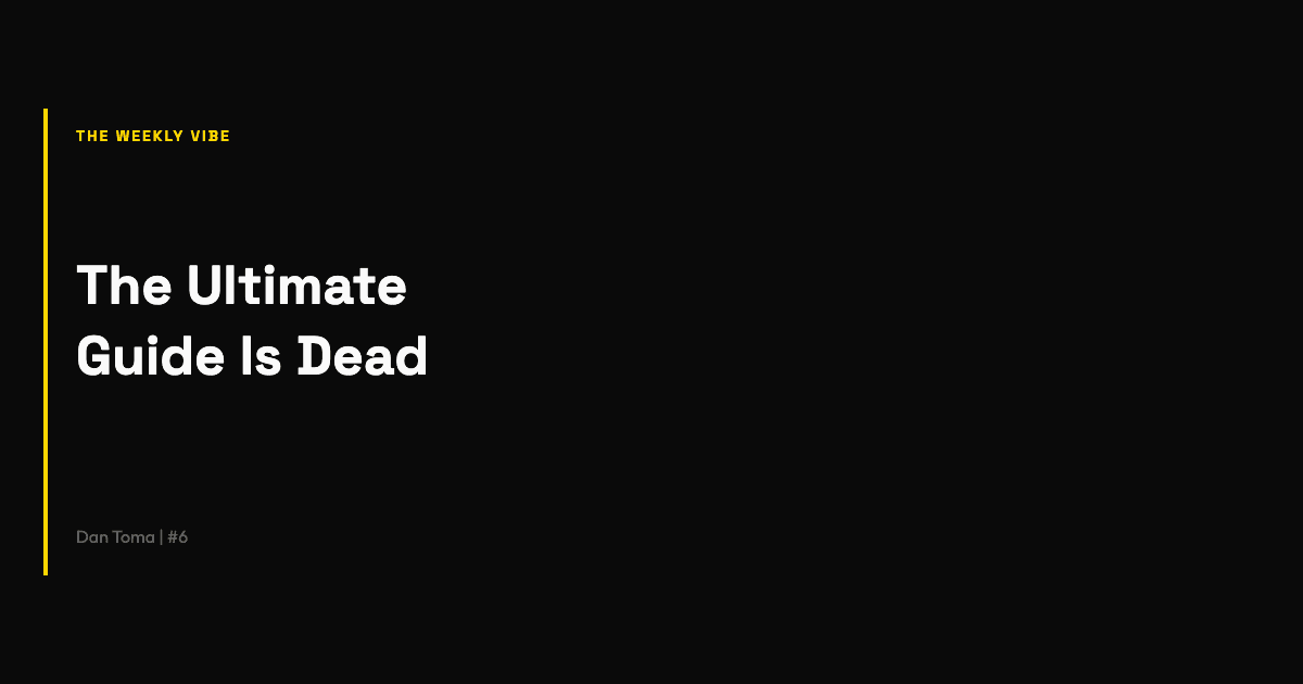 The Ultimate Guide Is Dead